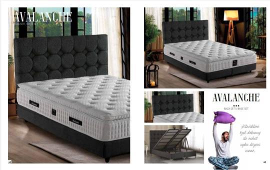 Avalanche Set (baza,baslık,yatak) 150 x 200 ölçü.