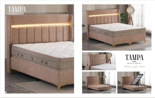 Tampa Set (baza,baslık,yatak) 150 x 200 ölçü.