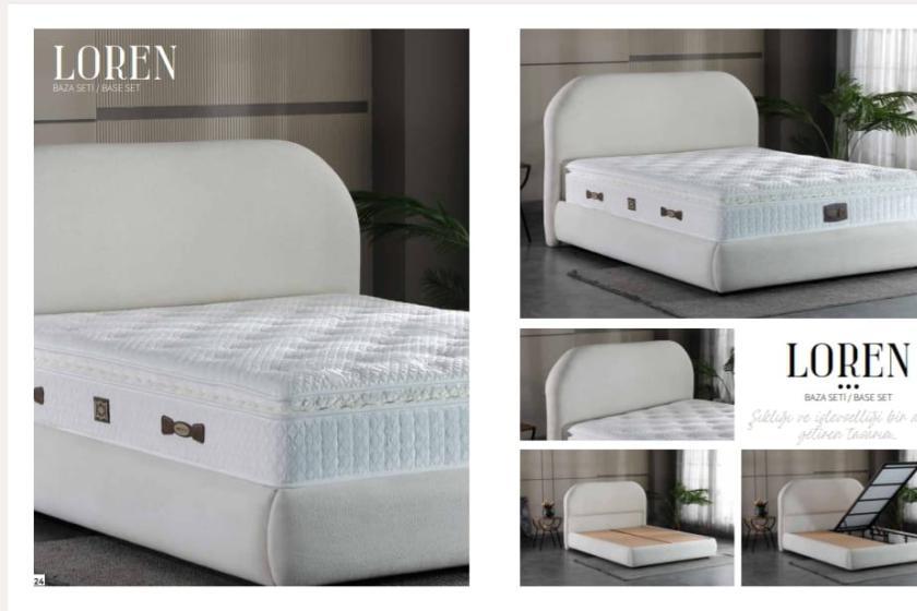 Loren set (baza,baslık,yatak) 150 x 200 ölçü