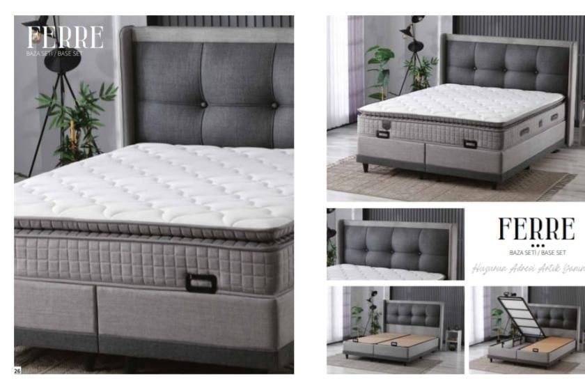 Ferre Set (baza,baslık,yatak) 150 x 200 ölçü.