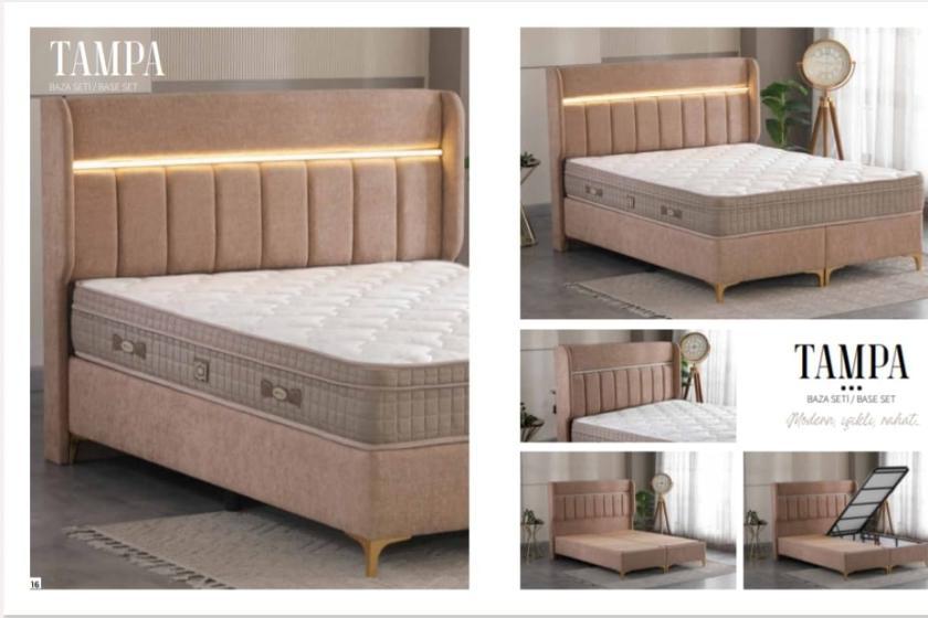 Tampa Set (baza,baslık,yatak) 150 x 200 ölçü.