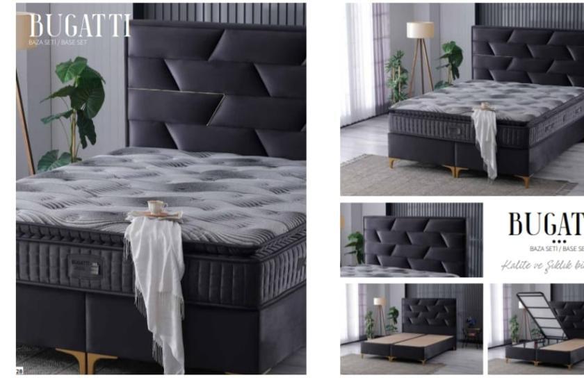 Bugatti set (baza,baslık,yatak) 150 x 200 ölçü